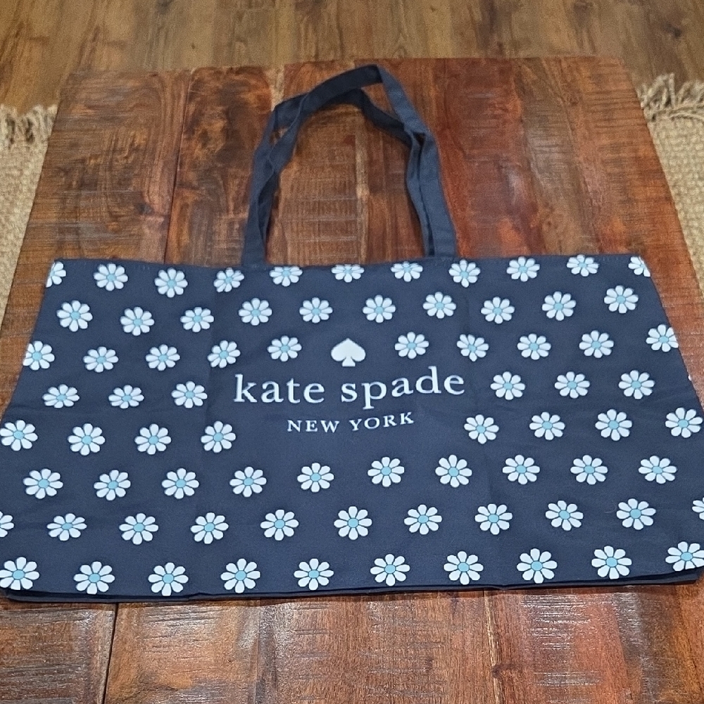 Kate Spade Navy Blue Floral Tote
